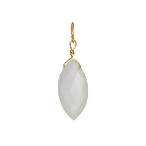 10K Moonstone Necklace Charm (Yellow Gold)