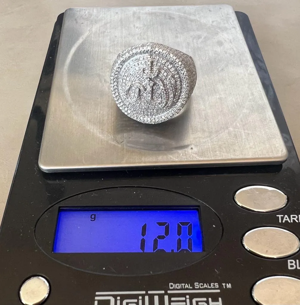 10k Yellow Gold 1.76ct Allah Diamond Ring | Islamic Pinky Ring Band | Islamic Jewelry | Mens Diamond Ring | Big Islamic Ring | Muslim Ring