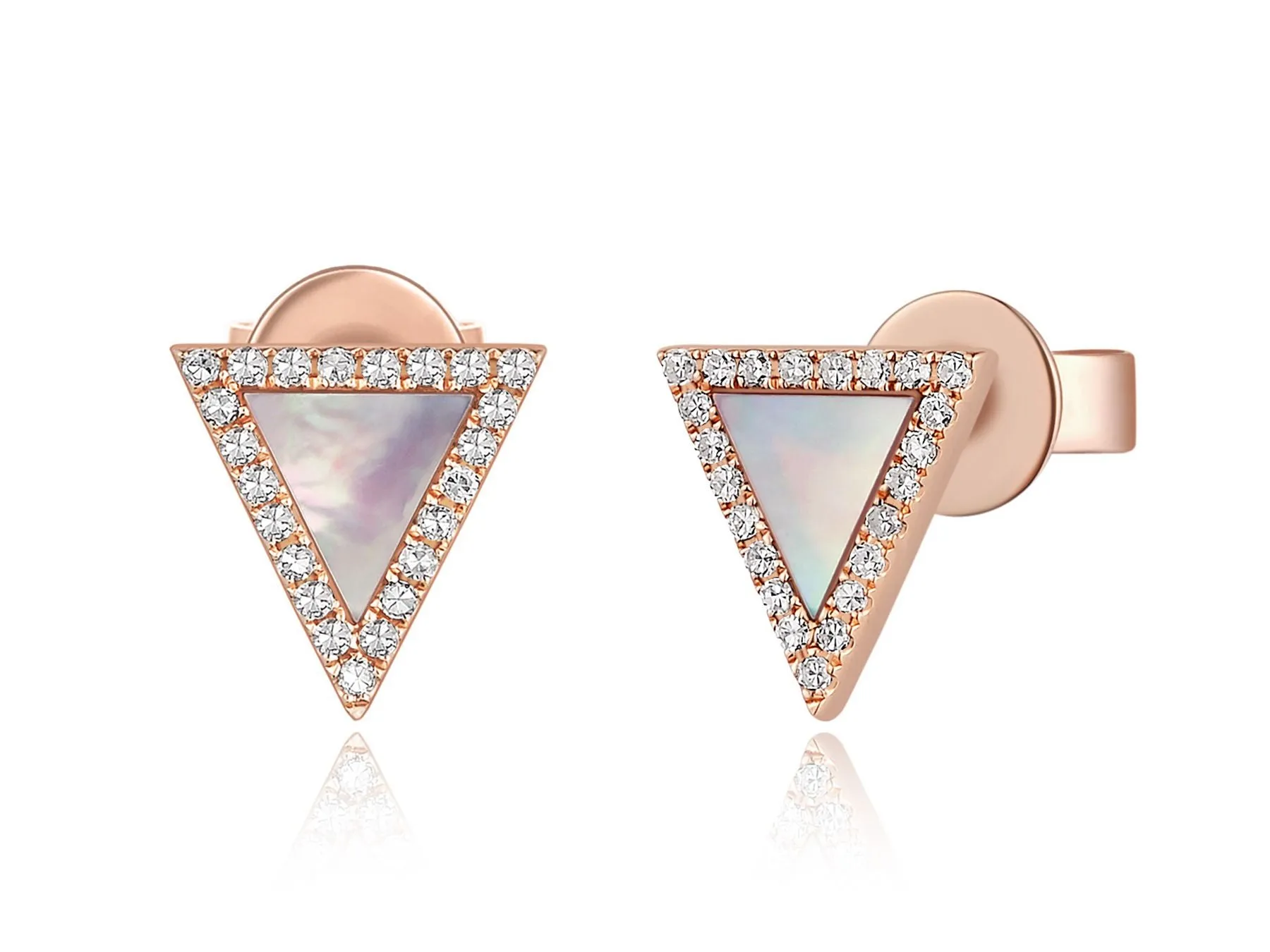 14k Gold & Diamond Stud Earrings - 0.11ct