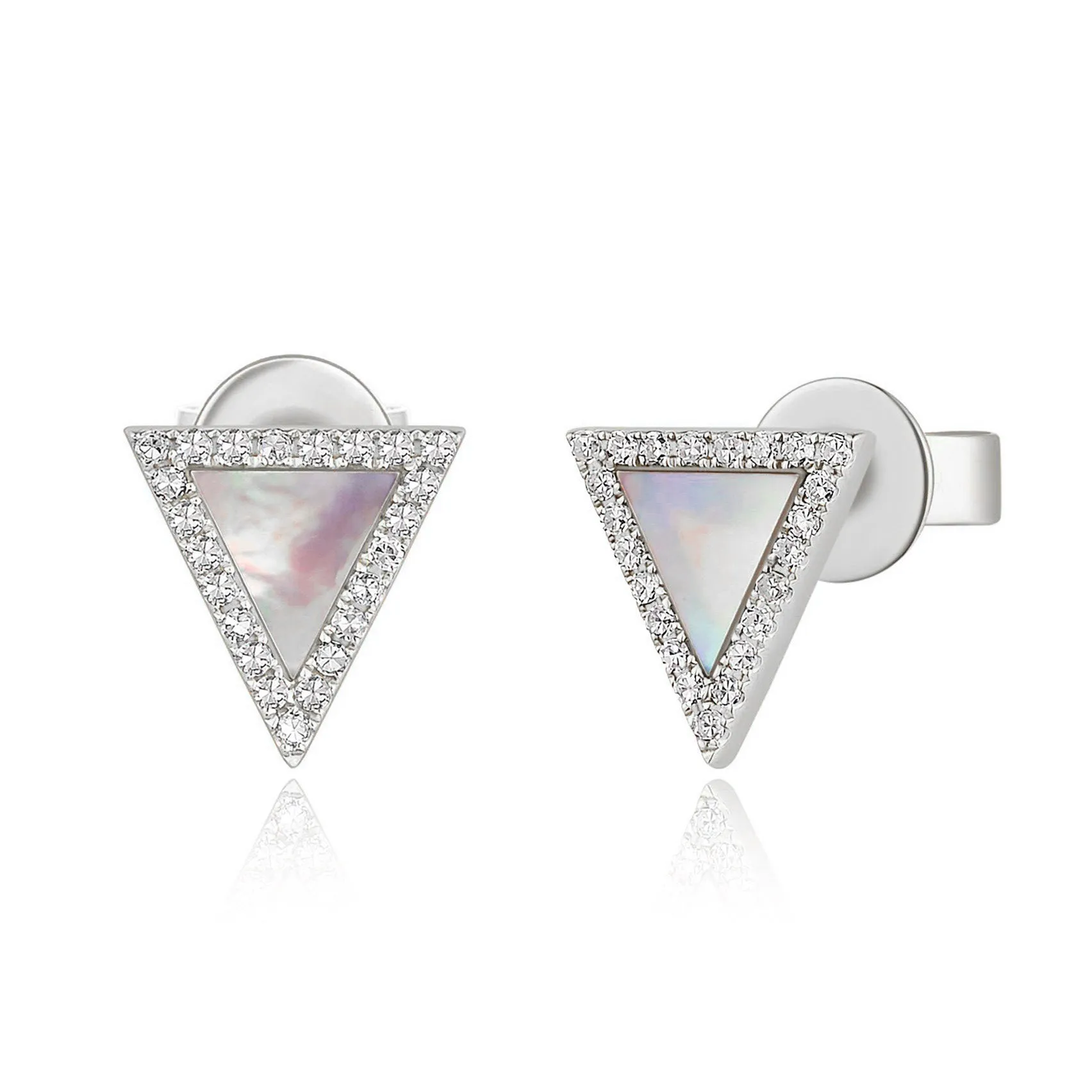 14k Gold & Diamond Stud Earrings - 0.11ct
