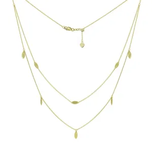 14K Marquise Double String Choker Plus