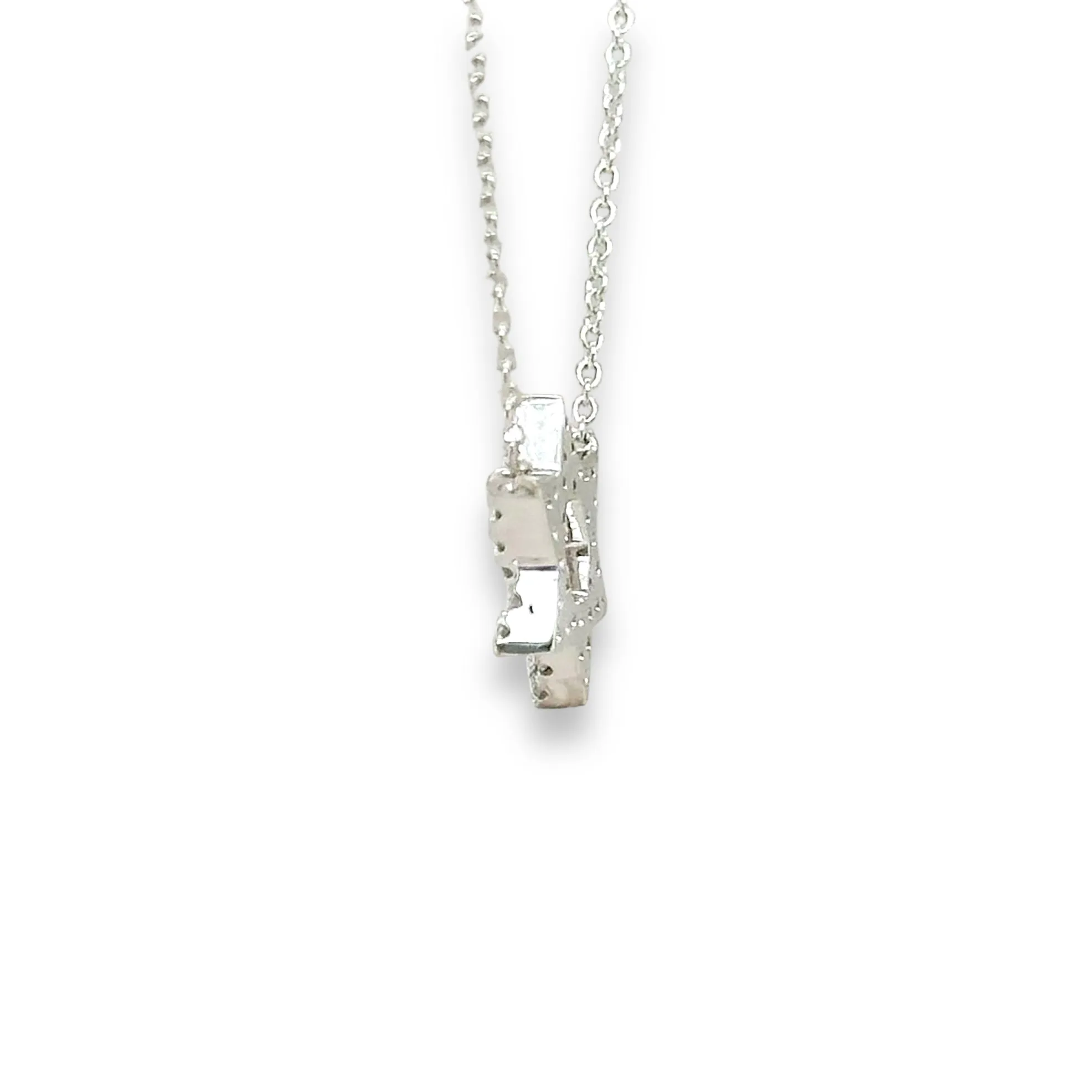 14K W Gold 0.13ctw H/SI1 Star Of David Diamond Pendant