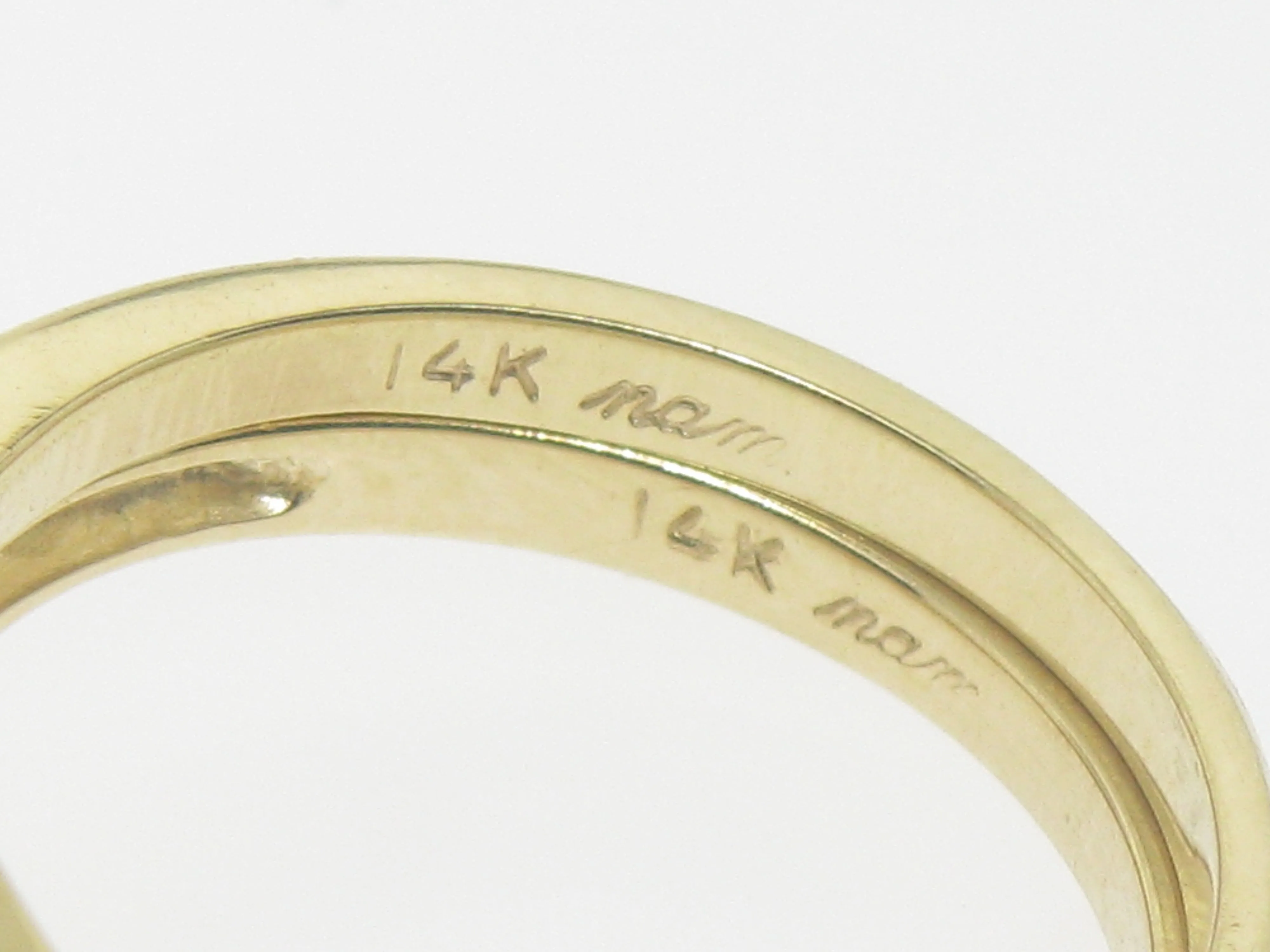 14K Yellow Gold Diamond Semi Mounting Wedding Set (Brand New Sale)