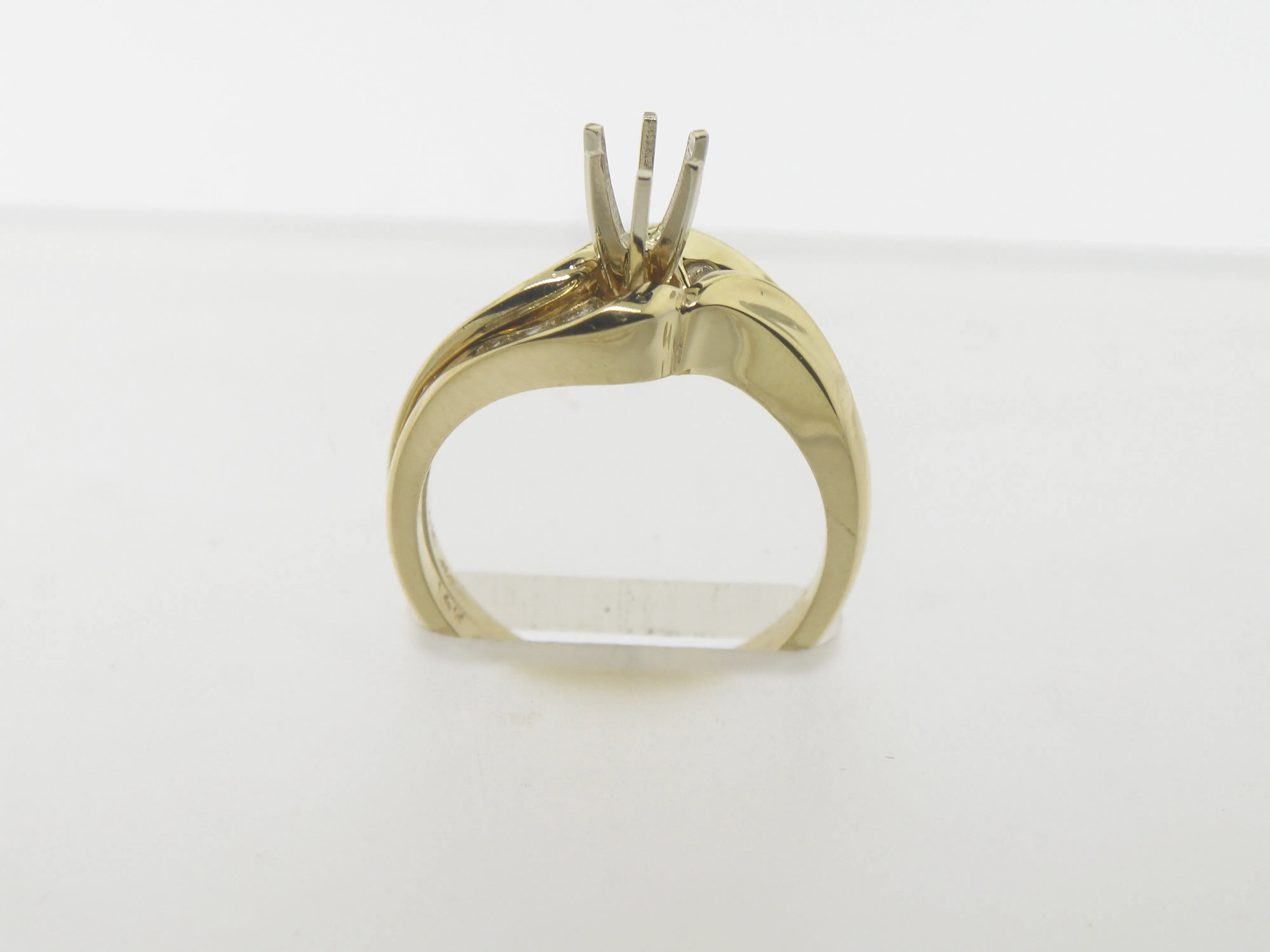 14K Yellow Gold Diamond Semi Mounting Wedding Set (Brand New Sale)