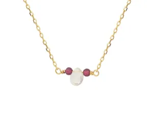 18k Gold Pl Silver Briolette Rutilated Quartz & Mi