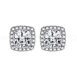 18k White Gold Stud Earrings