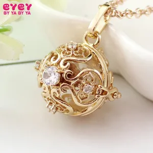 1PC Round Crystal Locket Pendant with glass ball Memory Locket Pendant Cremation Jewelry Fillable Jewelry