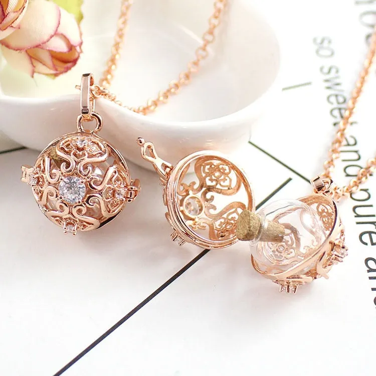 1PC Round Crystal Locket Pendant with glass ball Memory Locket Pendant Cremation Jewelry Fillable Jewelry