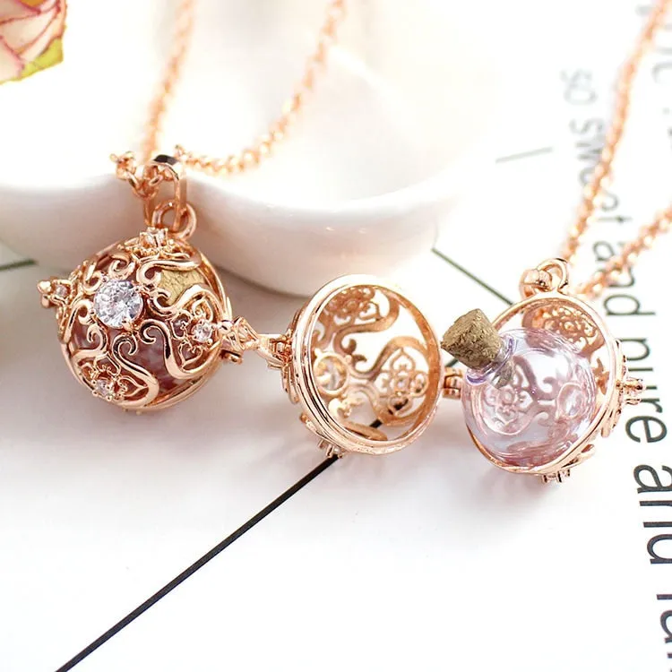 1PC Round Crystal Locket Pendant with glass ball Memory Locket Pendant Cremation Jewelry Fillable Jewelry