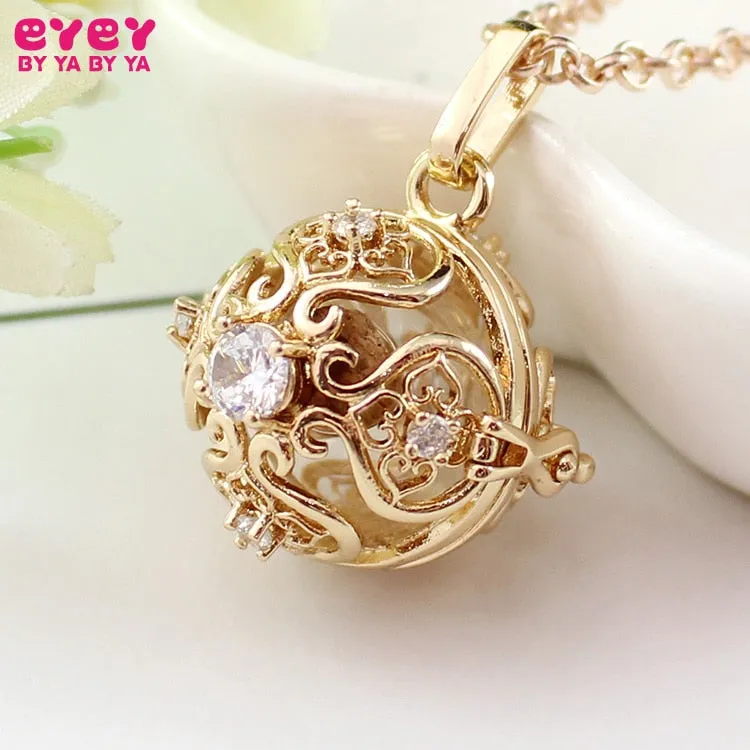 1PC Round Crystal Locket Pendant with glass ball Memory Locket Pendant Cremation Jewelry Fillable Jewelry