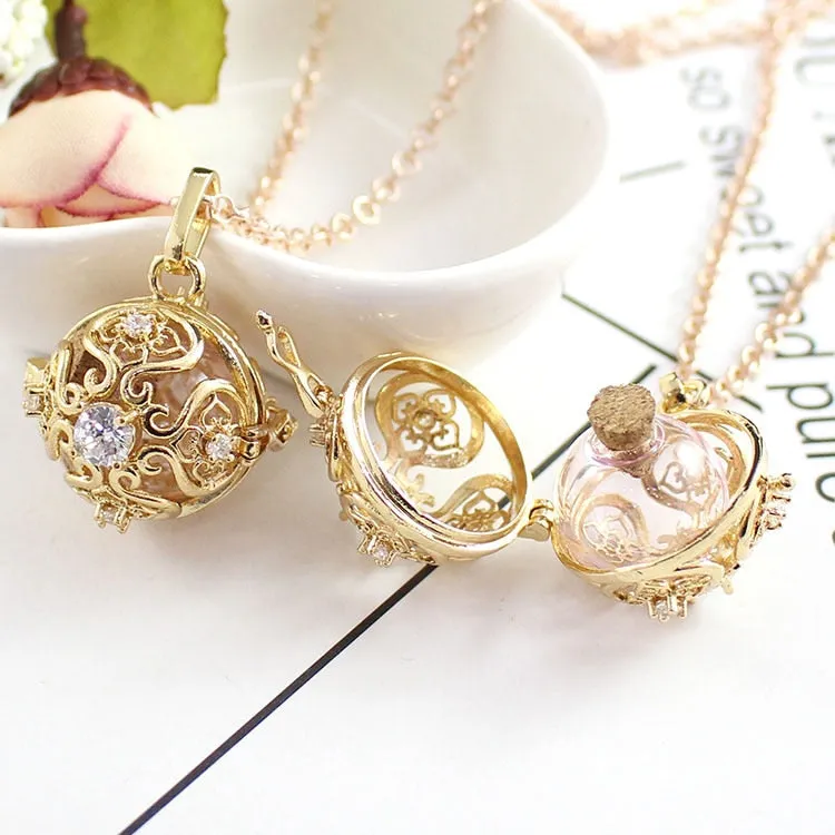 1PC Round Crystal Locket Pendant with glass ball Memory Locket Pendant Cremation Jewelry Fillable Jewelry