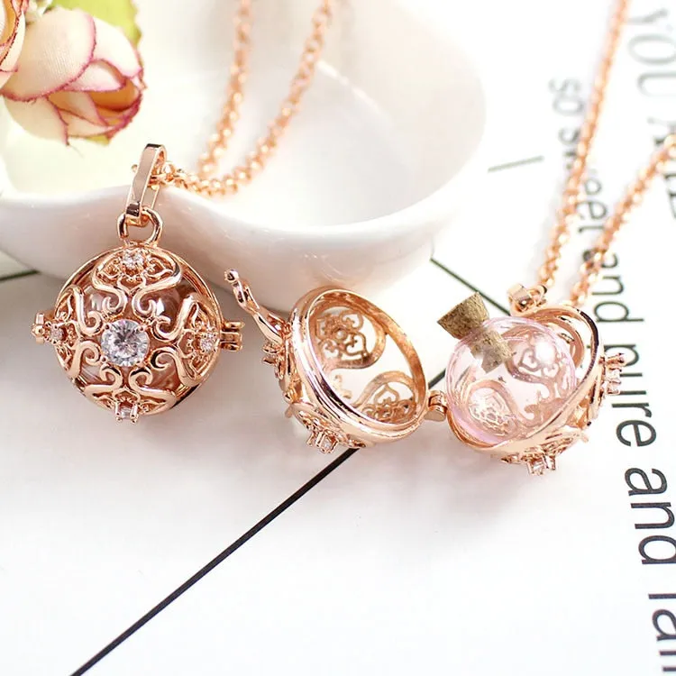 1PC Round Crystal Locket Pendant with glass ball Memory Locket Pendant Cremation Jewelry Fillable Jewelry