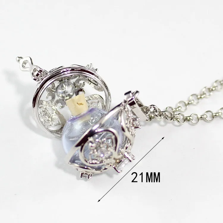 1PC Round Crystal Locket Pendant with glass ball Memory Locket Pendant Cremation Jewelry Fillable Jewelry