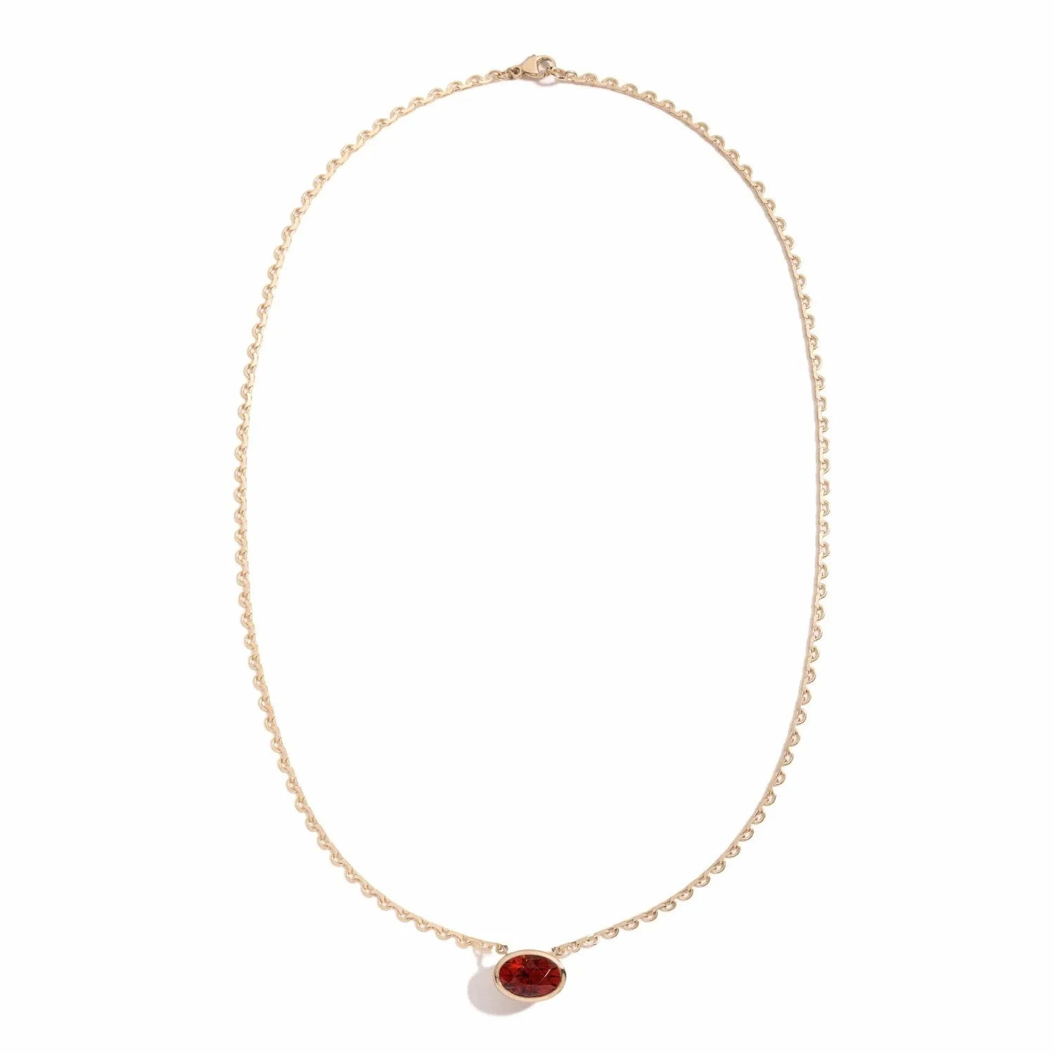 5.69ct ginger garnet lace necklace