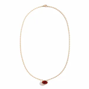 5.69ct ginger garnet lace necklace