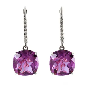7.2 Carat 14K Solid White Gold Valentina Amethyst Earrings