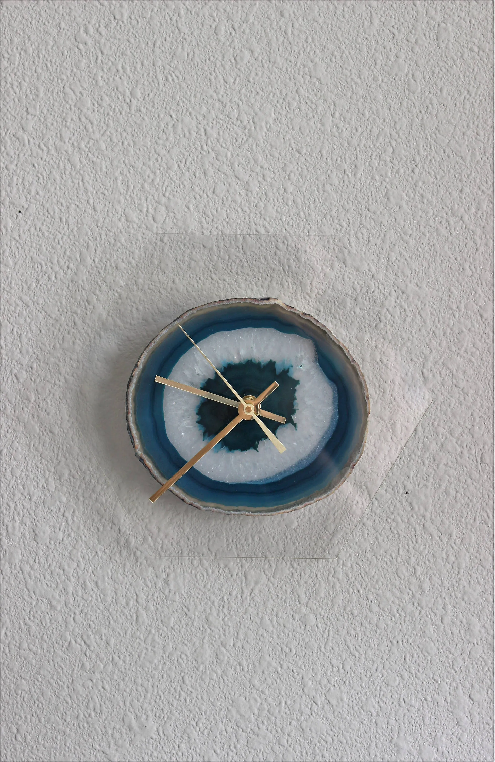 8" Teal Agate Acrylic Wall Clock