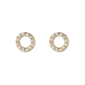 9ct CZ Round Stud Earrings