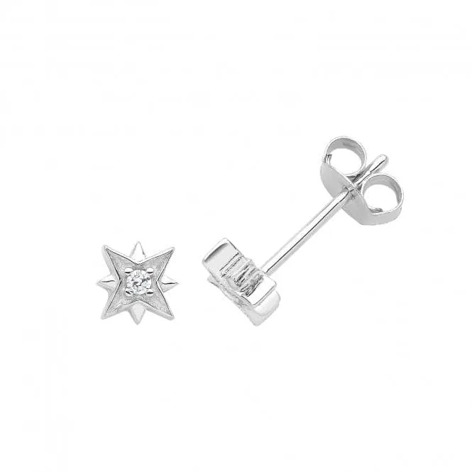 Acotis Silver Stud Earrings Star G51316