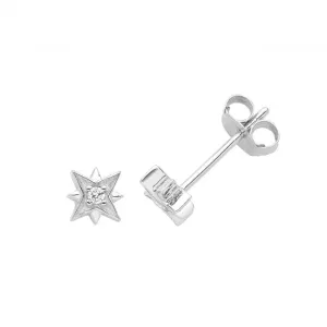 Acotis Silver Stud Earrings Star G51316