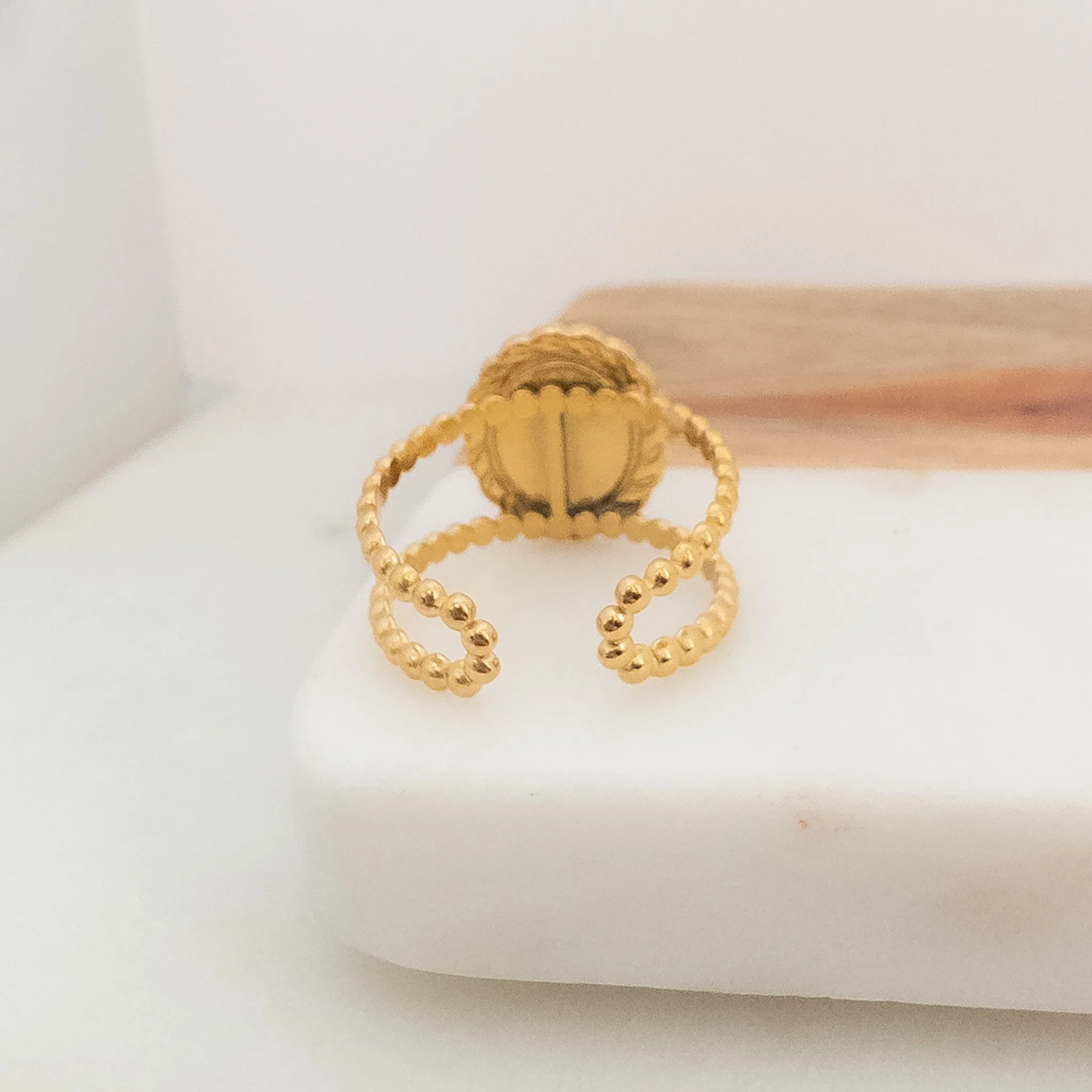 Agate Double Ring