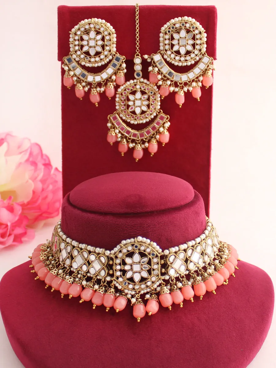 Aisha Mirror Necklace Set