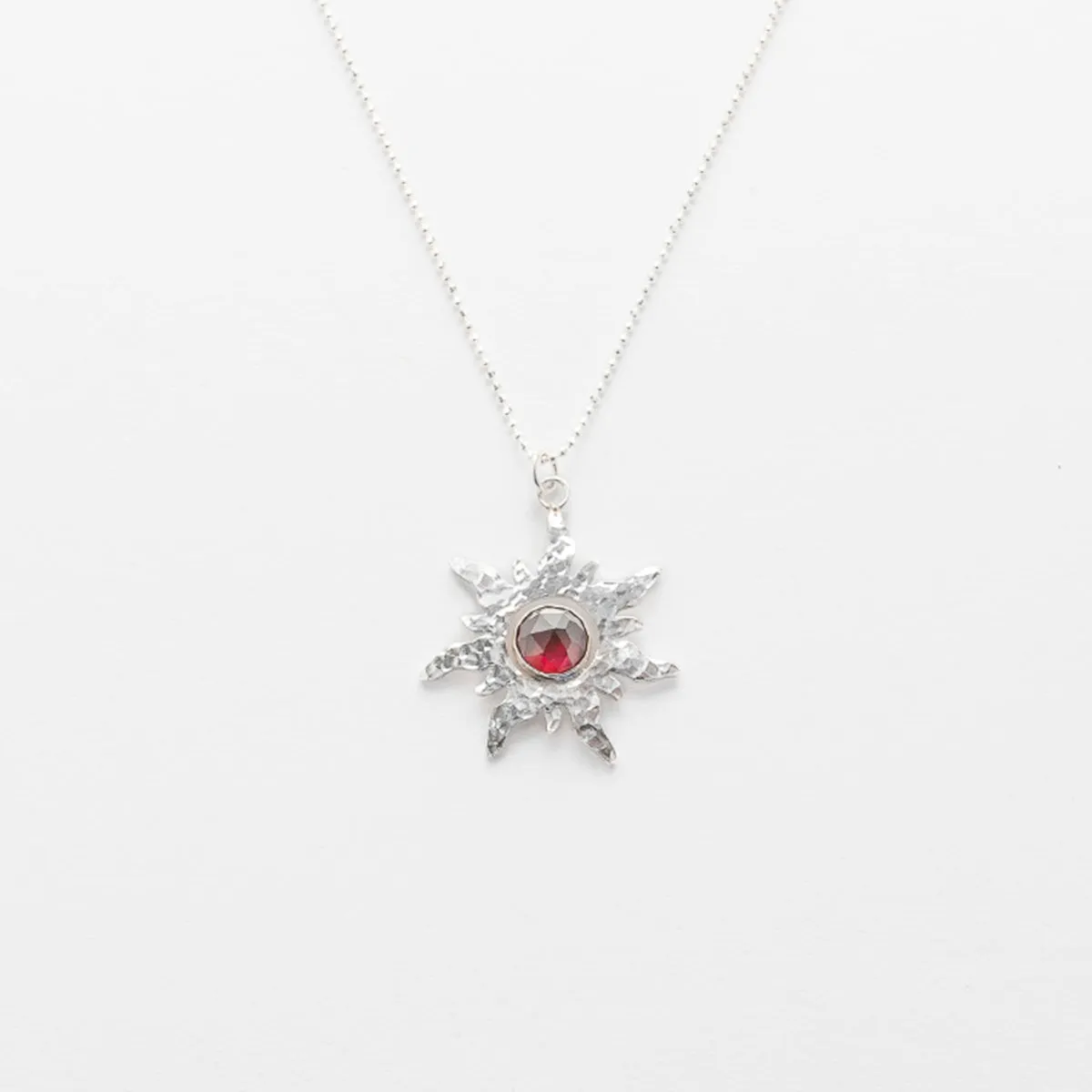 Amaterasu Garnet Statement Pendant