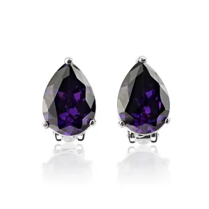 Amethyst Allure Clip on Earrings