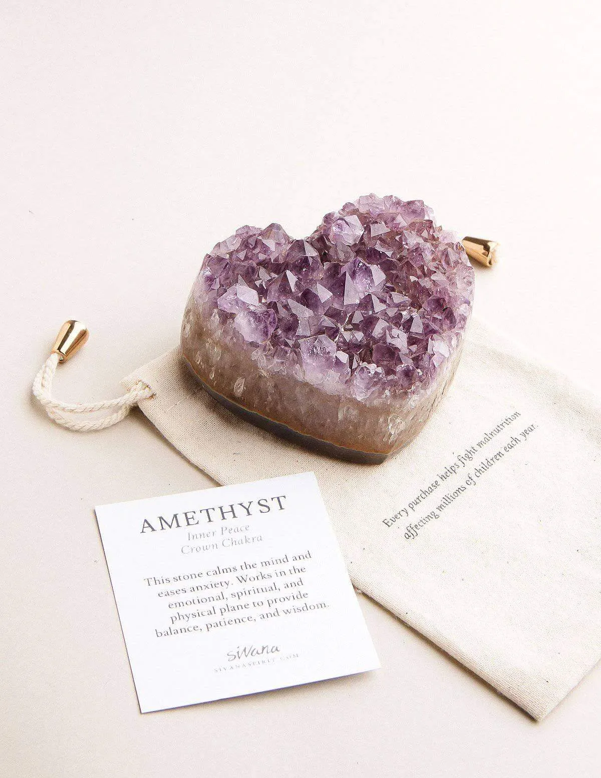 Amethyst Crystal Heart - One of a Kind