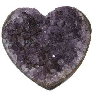 Amethyst Heart Divine Dark Purple Geode Cluster