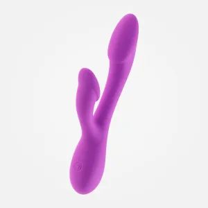 Amethyst - Hot Pink Flexible Rechargeable Rabbit Vibrator