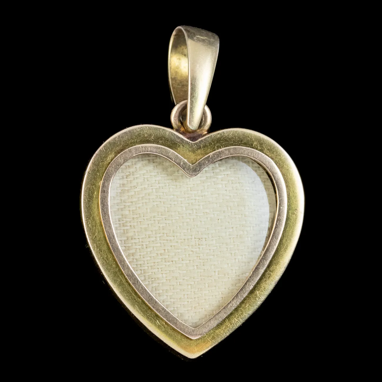 Antique Victorian Heart Locket Turquoise Ruby Forget Me Not 18ct Gold