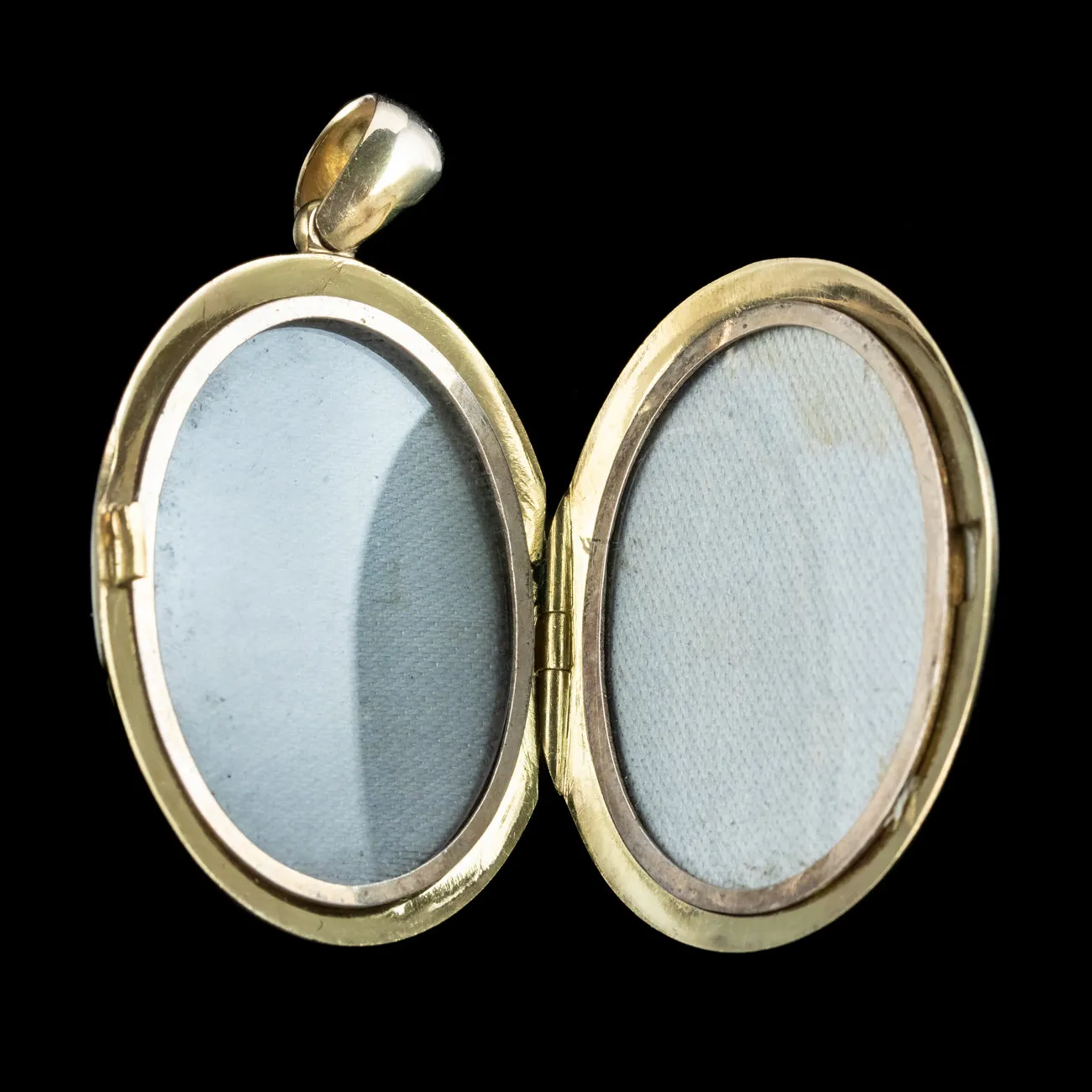 Antique Victorian Turquoise Ruby Forget Me Not Locket 15ct Gold