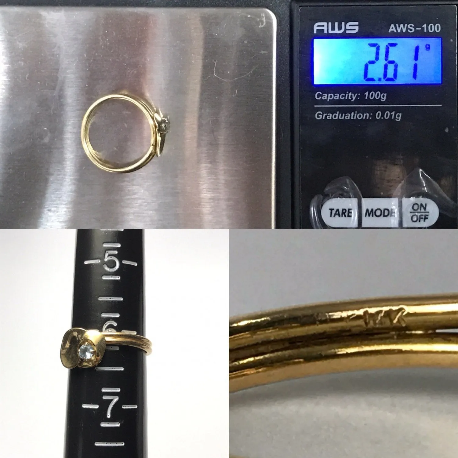 Aquamarine Promise Ring. 14k Yellow Gold. March Birthstone. 19th Anniversary Gift.