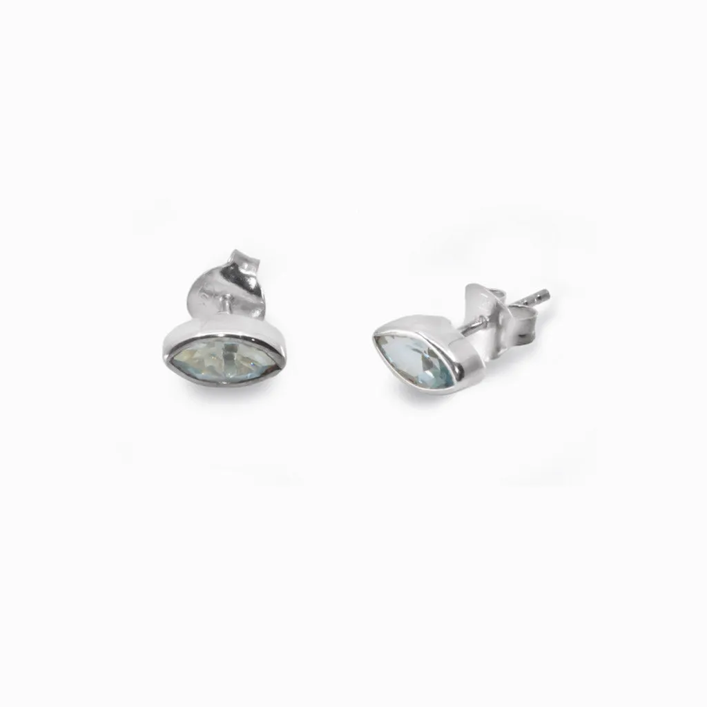 Aquamarine Stud Earrings