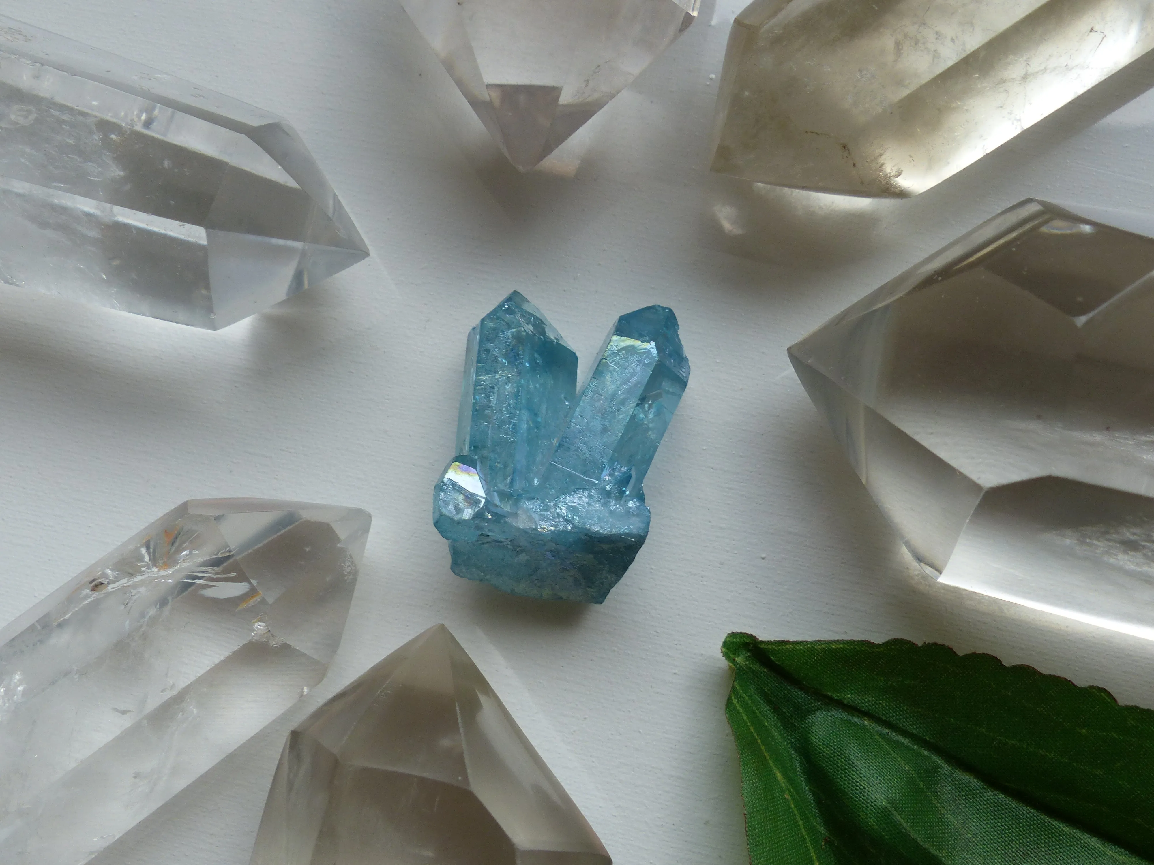 Arkansas Aqua Aura Quartz Point (#7)
