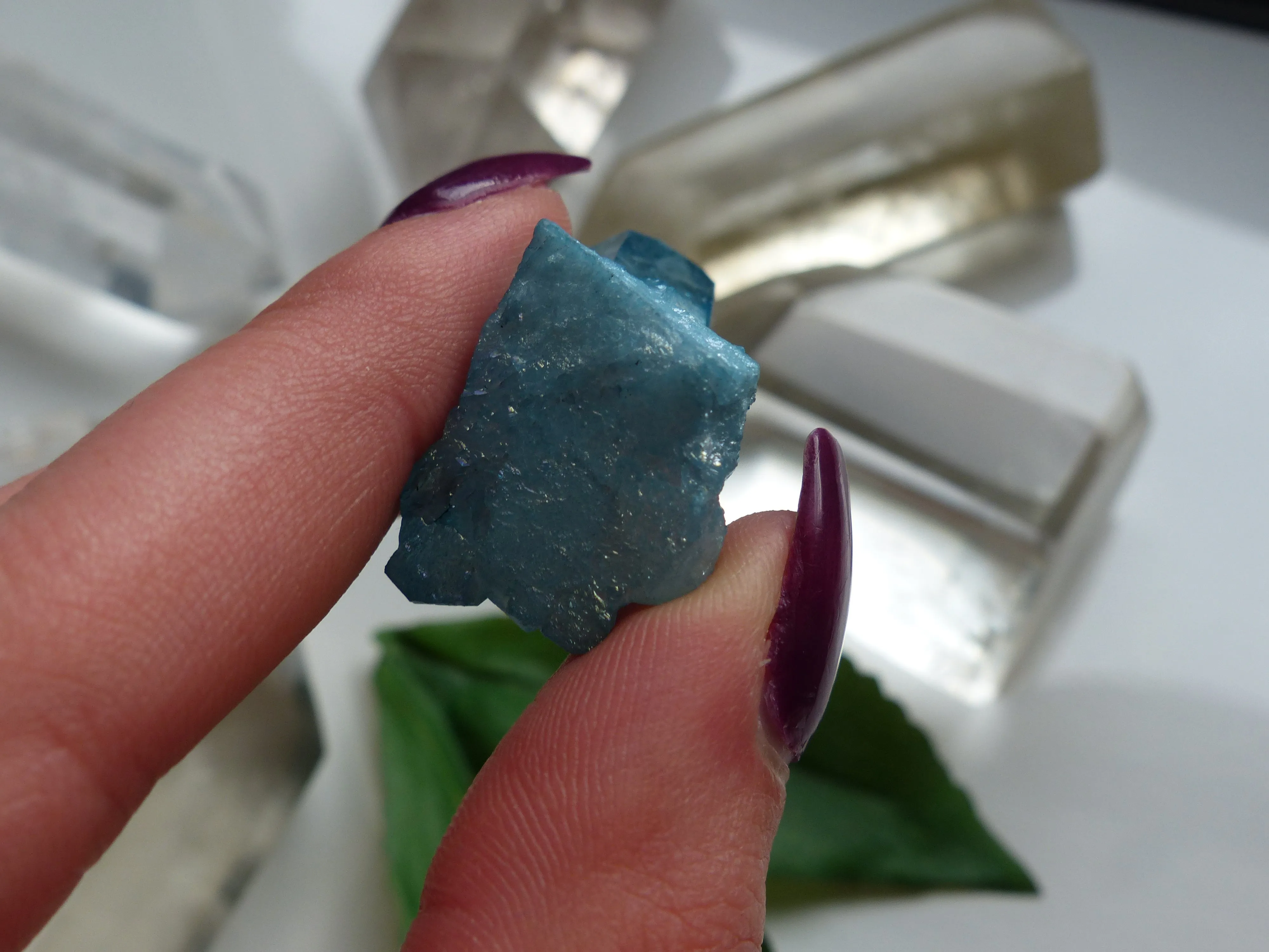 Arkansas Aqua Aura Quartz Point (#7)