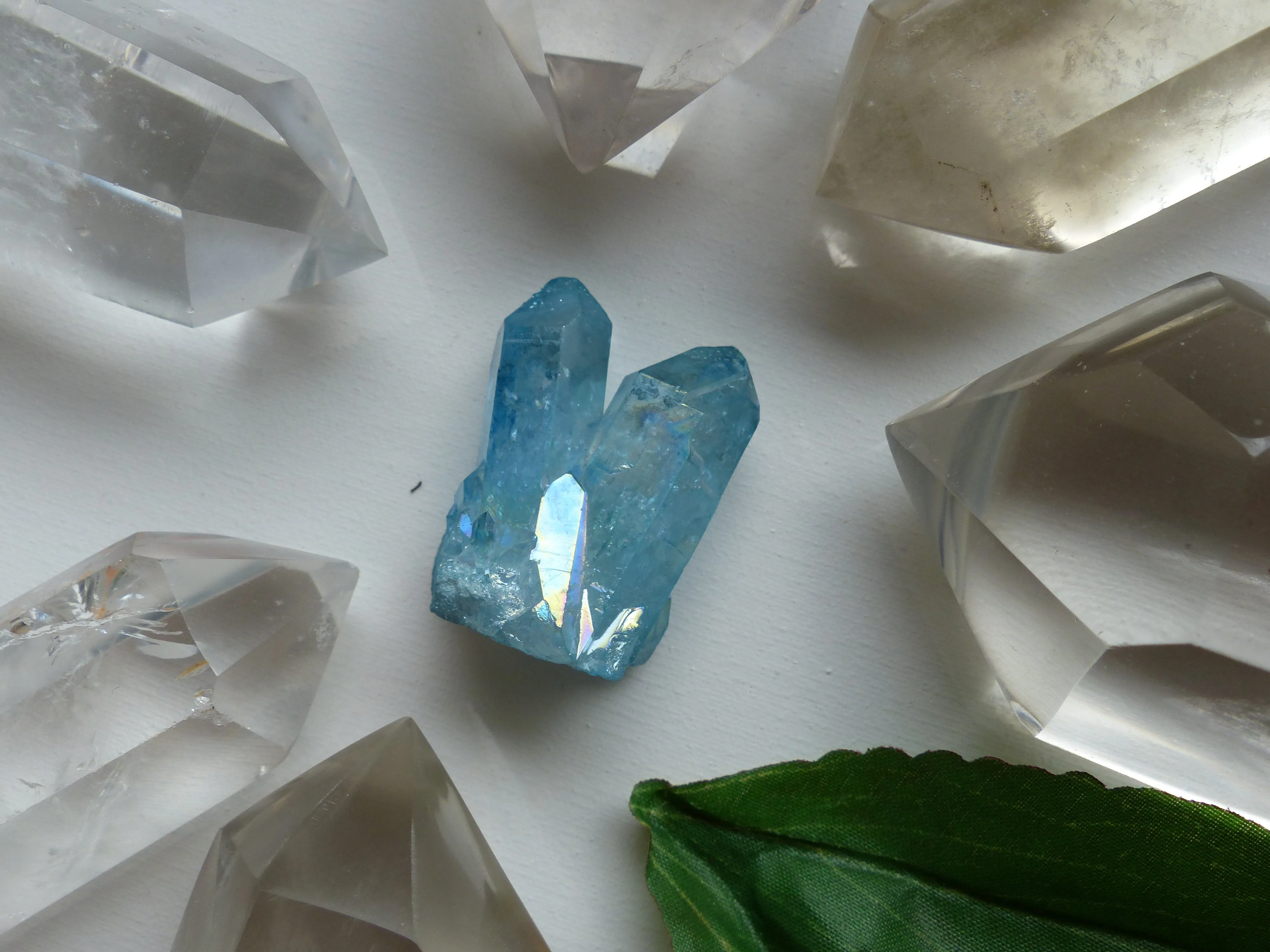 Arkansas Aqua Aura Quartz Point (#7)