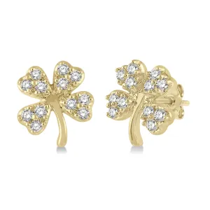 Ashi .10ctw Diamond Clover Stud Earrings