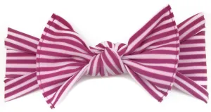 Baby Bling Hot Pink Stripe Printed Knot Headband