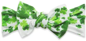 Baby Bling Lucky Clover Printed Knot Headband