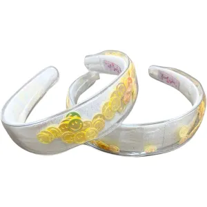 Bari Lynn Smiley Confetti Shaker Headband - White