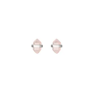 BEAMING STUDS | ROSE QUARTZ