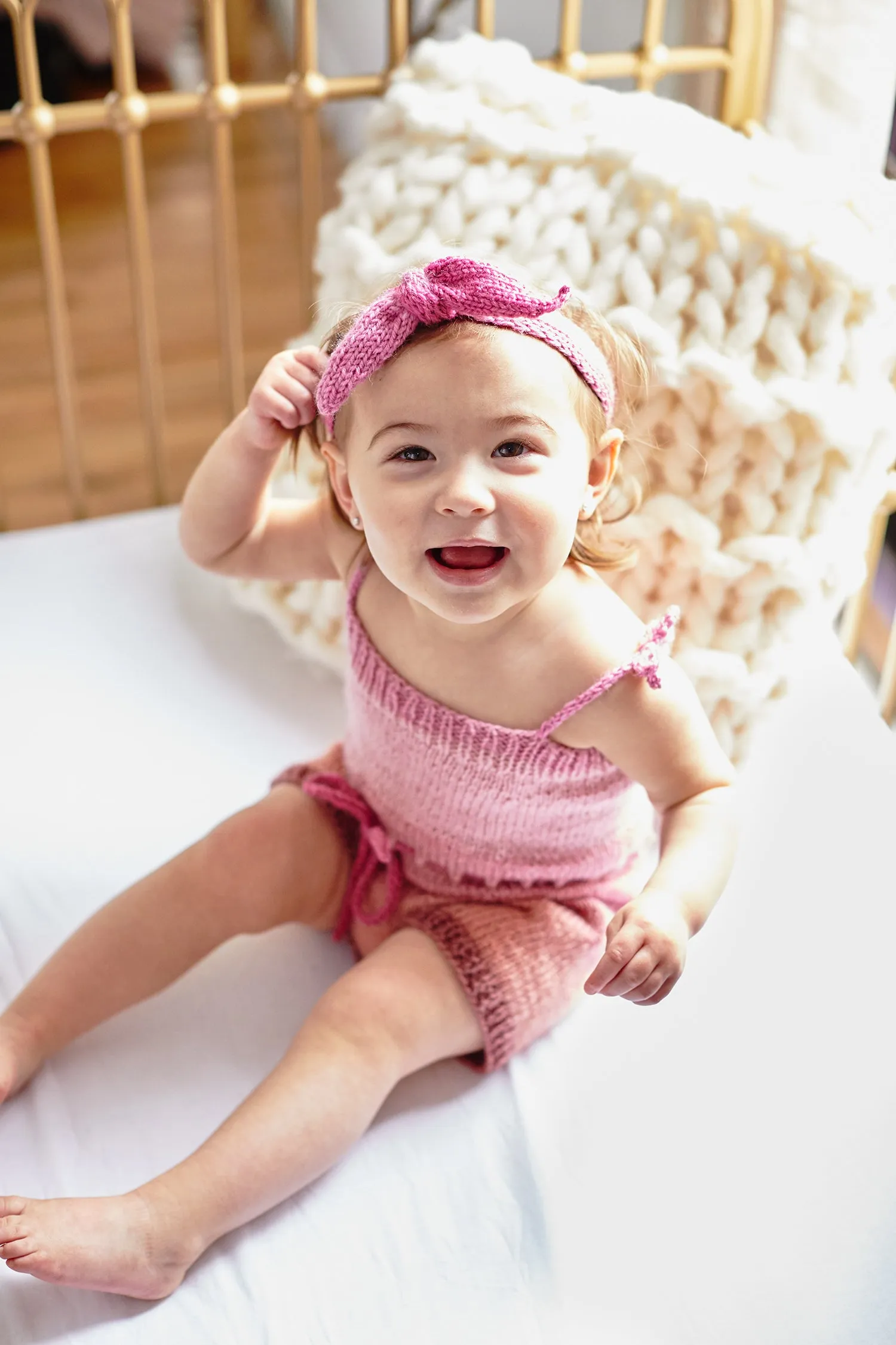Beatrix Onesie and Headband (Knit)