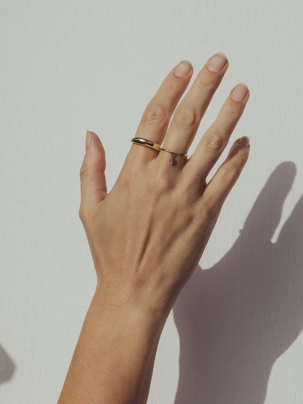 Birthstone ring March - Aquamarine | 14K Gold Plated