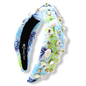Blue Crystal Shell Headband