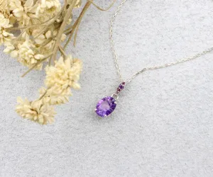 Brilliant Oval Amethyst Necklace