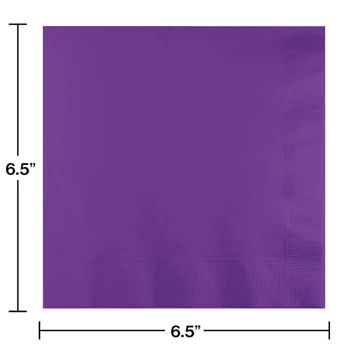 Bulk Pack of 100 Amethyst Luncheon Napkins 2Ply