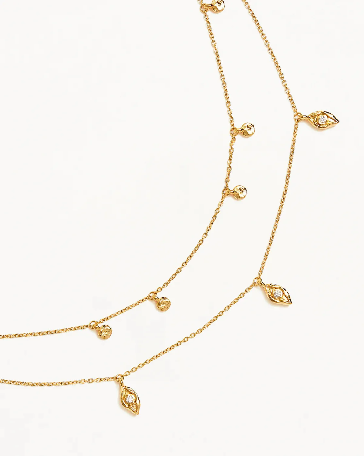 By Charlotte I am Protected Layered Choker, Gold or Silver