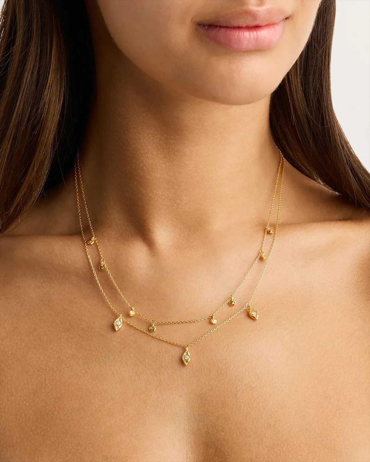 By Charlotte I am Protected Layered Choker, Gold or Silver